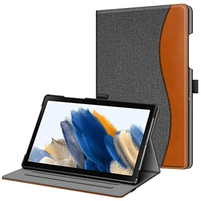 Immagine di FINTIE Custodia per Samsung Galaxy Tab A8 10.5&#039;&#039; 2022 SM X200/X205/X207, Multi angli Stand Case Cover con Tasca Auto Sveglia/Sonno, Grigio/Marrone