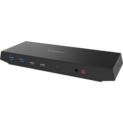 Immagine di SABRENT Docking Station cavo USB type C per PC e Laptop, con: 4 porte 3.0, 2 C, 1 (PD), HDMI 4K, DisplayPort, Ethernet, audio in, out, Windows MAC (DS WSPD)