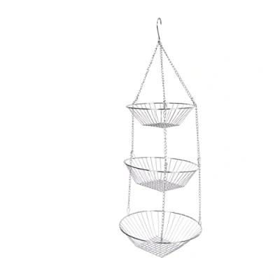 Immagine di Kitchencraft Cestello Appendibile Porta Frutta E Verdura, Cromato, Argento, 8.0 X Cm 25.0