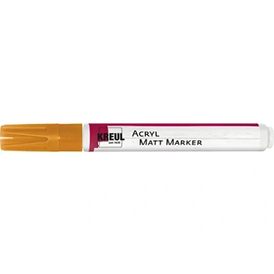 Immagine di Kreul 46233 Marcatore acrilico opaco medio, con punta a proiettile di circa 2 4 mm, arancione, opaco, vernice acrilica permanente base d&#039;acqua, per accenti in filigrana