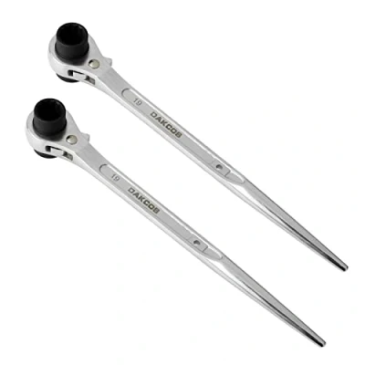 Immagine di DAKCOS chiavi a cricchetto per ponteggio in acciaio al cromo vanadio,19 mm x 22 mm,2 pezzi,argento