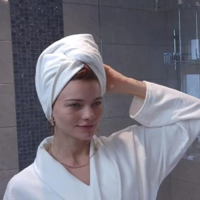 Immagine di PROTECHT DRYPLUS Asciugamano per capelli in microfibra Bianco