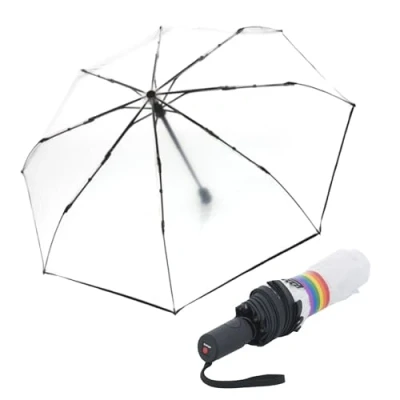 Immagine di Knirps A.200 Ombrello Medio Pieghevole Trasparente Pride,