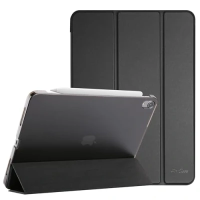Immagine di ProCase Custodia iPad Air 11&quot; M2 2024, Cover 6/5/4 Generazione (10,9 Pollici Modello 2022/2020), [Supporta Ricarica di Pencil 2] Smart Leggero Auto Svegliati/Sonno Nero