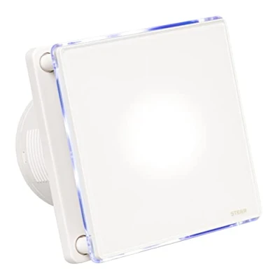 Immagine di STERR Bianco Aspiratore Ventilatore Bagno 100 mm com LED Silenzioso, Moderno