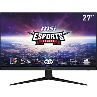 Immagine di MSI G2712 Monitor Gaming 27&quot; FHD IPS (1920x1080), 170 Hz, 1ms, FreeSync Premium, Night Vision, Anti Flicker &amp; Less Blue Light DP 1.2a, HDMI 1.4b, VESA 100x100