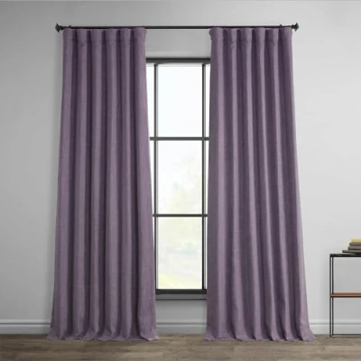 Immagine di HPD Half Price Drapes tende oscuranti in finto lino, lunghe 274 cm, lussuose lino per camera da letto e soggiorno (1 pannello), 127 cm di larghezza x lunghezza, color iris