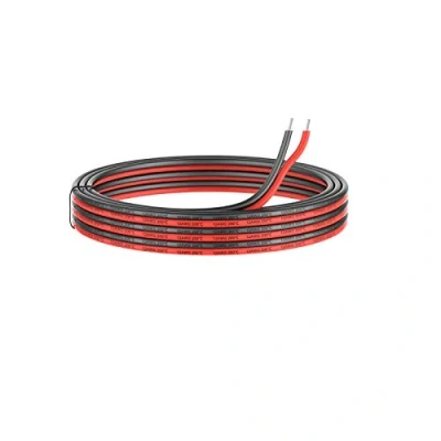 Immagine di 0.32mm² 22AWG Silicone Filo 2 Conduttore Parallelo 10metri[5M Nero 5M Rosso] Hook Up Cavo Elettrico in rame senza ossigeno ad Alta Temperatura Resistente