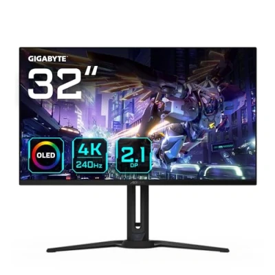 Immagine di Gigabyte Monitor da gioco OLED AORUS FO32U2P 32 3840 x 2160 (UHD), 240Hz, 0,03ms, 250 cd/m², KVM, FreeSync Premium Pro, DisplayHDR True Black 400, DisplayPort 2.1