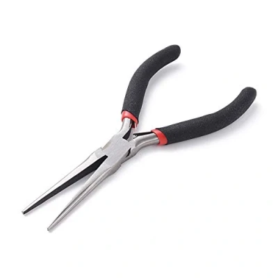 Immagine di Beadthoven Pinze per naso a catena piatta in acciaio temprato al carbonio, lunghezza 15 cm