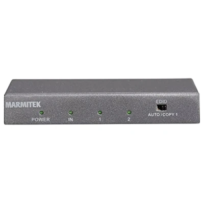 Immagine di Marmitek Split 612 UHD 2.0 2 Porte Distributore, splitter HDMI Predisposto alla riproduzione 3D, Contenitore in metallo, Ultra HD, Con ripetitore