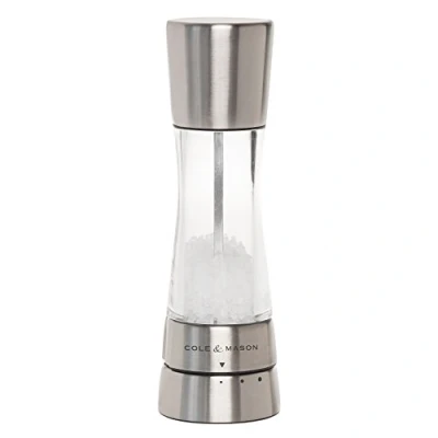 Immagine di Cole &amp; Mason H59402G Derwent Macina Sale, Gourmet Precision+ Macinatura, Acciaio inossidabile, Acrilico, 190mm, Include 1 x Mulino