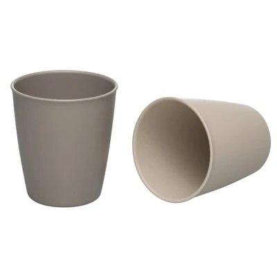 Immagine di nip Eat Green Ecoo, tazza per bambini e dai 12 mesi in su, senza melamina, microonde lavastoviglie, 2 pezzi, grigio