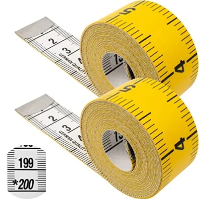 Immagine di metro a nastro universale da sarto, 2 pezzi, 200 CM di lunghezza totale, in 1 con scala e INCH, misurazione vestiti, grasso corporeo,