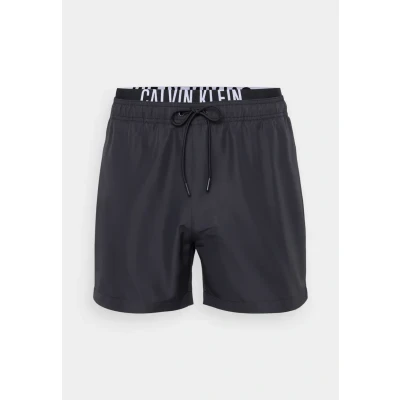 Immagine di Calvin Klein Uomo Pantaloncino da Bagno Medium Double con Coulisse, Nero (Pvh Black), M
