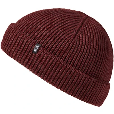 Immagine di Enter the Complex® Fisherman Beanie, Berretto Uomo e Donna, 100% Lana Merino, a Due Strati, Maroon, Taglia Unica