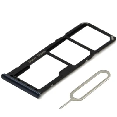 Immagine di MMOBIEL Doppio Vassoio Carta SIM Compatibile con Samsung Galaxy A50 2019 Porta Scheda Incl il pin della Nero