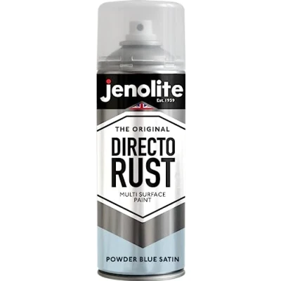 Immagine di JENOLITE Directorust Vernice Satinata BLU POLVERE spray multisuperficie Per l&#039;uso su aperture in legno, metallo, plaspa, ceramiche e arrugginite 400 ml (RAL 240 80 10)