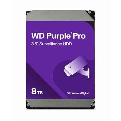 Immagine di WD Purple Pro 8TB per Smart Video, Hard Disk interno da 3.5, HDD with OptiNAND Technology, 550TB/anno, Cache 256 MB, 7200RPM, Tecnologia AllFrame, up to 64 HD Cameras, 32 AI streams