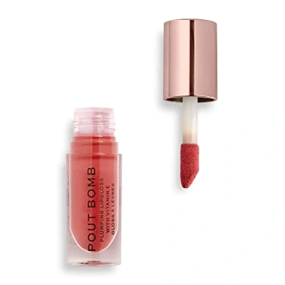 Immagine di Makeup Revolution POUT BOMB Plumping Gloss Lipgloss Lucidalabbra, Donna, Taglia: 4.6 ml, Peachy
