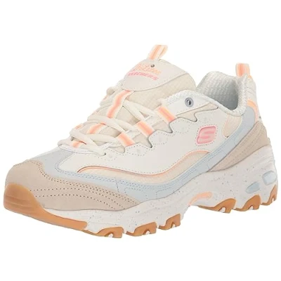 Immagine di Skechers Bold Views, D&#039;Lites VISTE GRASSE Donna, Natural Leather/Mesh/Multi Trim, 42 EU