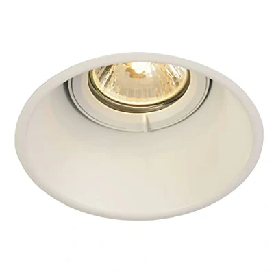 Immagine di SLV Spot, proiettore, faretto a soffitto, plafone, Lampada LED Incasso, Illuminazione di Interni / GU10, Horn T QPAR51 50W Bianco Opaco