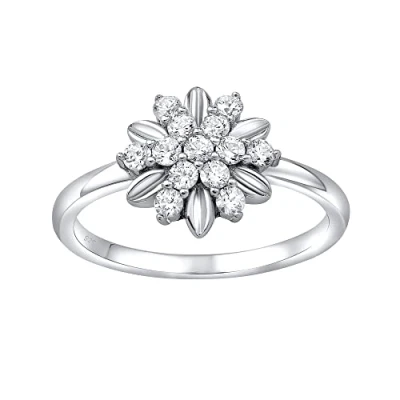 Immagine di SILVEGO Anello da Donna in Argento 925 Fiore con Swarovski® Zirconia, MWL13530A