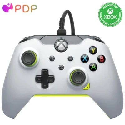 Immagine di PDP Wired Controller Electric White for Xbox Series XS, Gamepad, Video Game Controller, Gaming One, Officially Licensed X