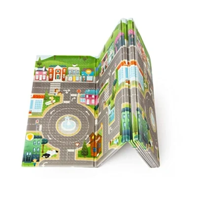 Immagine di Prince Lionheart Tappeto Gioco Bifacciale Illustrazioni Interattive Piccolo Mondo Tempo Del Pancino Impermeabile Interno Ed Esterno Durevole 201cm x 180cm Spessore 8mm Città &amp; Fattoria