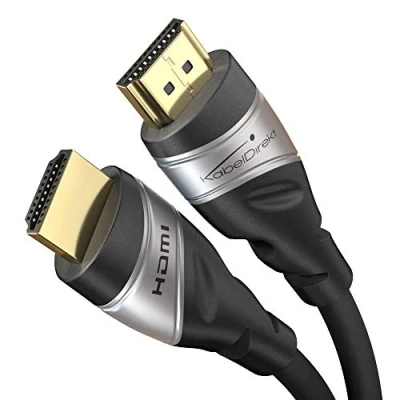 Immagine di KabelDirekt Cavo HDMI 10K &amp; 8K, 2.1b Certificato, sviluppato in Germania 3 m (Cavo 2.1 Ultra High Speed, per PC e console come PS5 Xbox, monitor TV nero/argento)