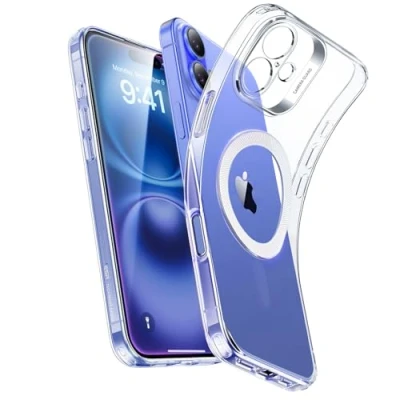 Immagine di ESR Cover per iPhone 16, Compatibile con MagSafe, Protezione fotocamera, Custodia magnetica sottile e antiurto, Resistente all&#039;ingiallimento ai graffi, Serie Zero, Trasparente