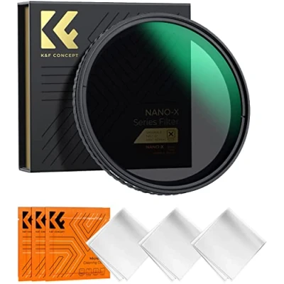 Immagine di K&amp;F Concept Nano X 55mm Filtro Variabile ND2 32 (1 5 stop) di Vetro Ottico con Rivestimento a 28 Strati per obiettivi