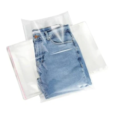 Immagine di MGE 100 Sacchetti in Plastica Trasparente 35x45 cm, Buste Trasparenti Cellophane Richiudibili con Chiusura Ideali per Regalo, Caramelle, Biscotto