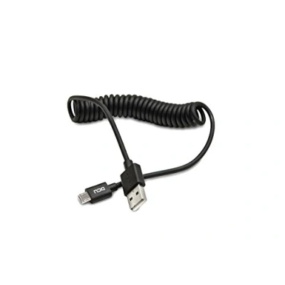 Immagine di Dcu tecnologic cavo di ricarica da micro usb a 2.0 caricabatterie compatibile con smartphone e tablet riccio lunghezza: 1,5 m nero