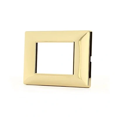 Immagine di Vimar 14653.24 Plana Placca 3 Moduli in Tecnopolimero, Oro Lucido