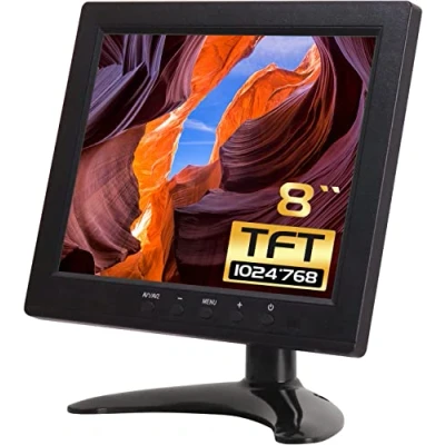 Immagine di WHOLEV Monitor CCTV HDMI TFT LCD con AV/VGA/HDMI/BNC Earphone Altoparlante Integrato per Raspberry Pi, Sicurezza Domestica, Telecamera IP, Schermo del PC