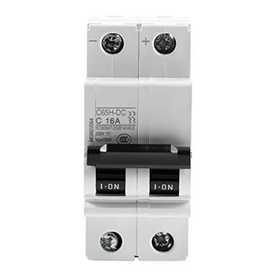Immagine di Akozon Interruttore Magnetotermico Differenziale Compatto ​C65H DC 2P 250V per Energia Solare in Miniatura a Bassa Tensione e Pannelli Solari Sistema Griglia Vento Ibrido Solare(63A)