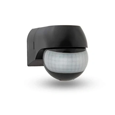 Immagine di HUBER Motion 3LV Compact Rilevatore di movimento a infrarossi 180 IP44 I 12 24V AC DC, potenziale contatto libero, sensore movimento, LED regolabile orizzontale/verticale, antracite