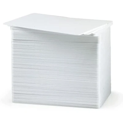 Immagine di 100 X Carte di plastica in bianco CR80 760 Mikron tessere PVC blanko formato carta credito e bancomat (54 86 mm)