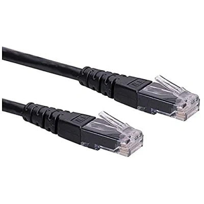 Immagine di Roline 21.15.1535 RJ45 cavo di rete, patch CAT 6 U/UTP 1.00 m Nero non schermato 1 pz.
