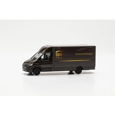 Immagine di Herpa modello di auto VW Crafter &quot;UPS&quot;, veicolo per la distribuzione dei pacchi, in scala 1:87, pezzo da collezione, tedesco, statuetta plastica