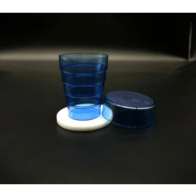 Immagine di Kimmel Bicchiere pieghevole L&#039;originale con specchio per picnic, viaggi, casa, portaspazzolino da denti all&#039;aperto, escursioni, campeggio