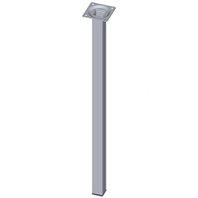 Immagine di Element System 18133 00359 Set de 4 Gambe in Acciaio con Piastra di Ancoraggio, Cromo, 50 cm, Pezzi