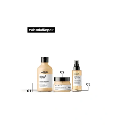 Immagine di L&#039;Oréal Professionnel Paris Shampoo professionale per capelli secchi e danneggiati Absolut Repair Serie Expert, Formula ristrutturante, 500 ml