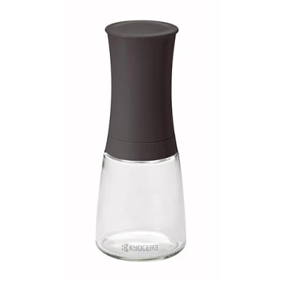 Immagine di Macinasemi Kyocera con macina in ceramica, regolabile da grosso a fine, contenitore vetro, marrone, CM 20C SF