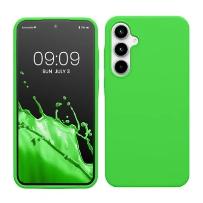 Immagine di kwmobile Cover per Samsung Galaxy A35 Custodia Back Case Smartphone in Silicone TPU Protezione Gommata verde lime