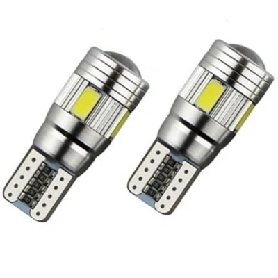 Immagine di VS 2 Pezzi Lampadina LED Canbus T10 5630 6 SMD HID W5W 12V Decodifica auto senza no errore Indicatore laterale Luce targa