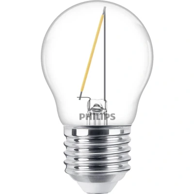Immagine di Philips Lighting 76425800 LED (monocolore) ERP F (A G) E27 Forma di goccia 1.4 W = 15 Bianco caldo (Ø x L) 4.5 cm 7.8 1 pz.