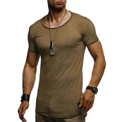 Immagine di Leif Nelson Rundhals Tshirt basic, Uomo, Taglia: Small, Khaki