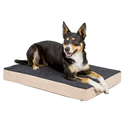 Immagine di Kerbl Pet Memory Foam Mattress Materasso in Schiuma, Tessuto, Beige/Antracite, 60x100 cm (Confezione da 1)